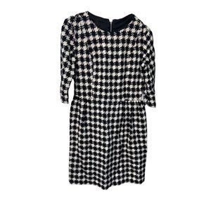 Vintage Handmade Houndstooth Knee length Dress